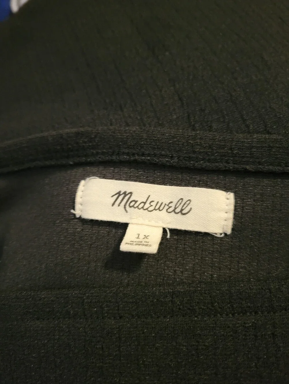 Madewell Black Crepe Square Neck Puff Sleeve Blouse